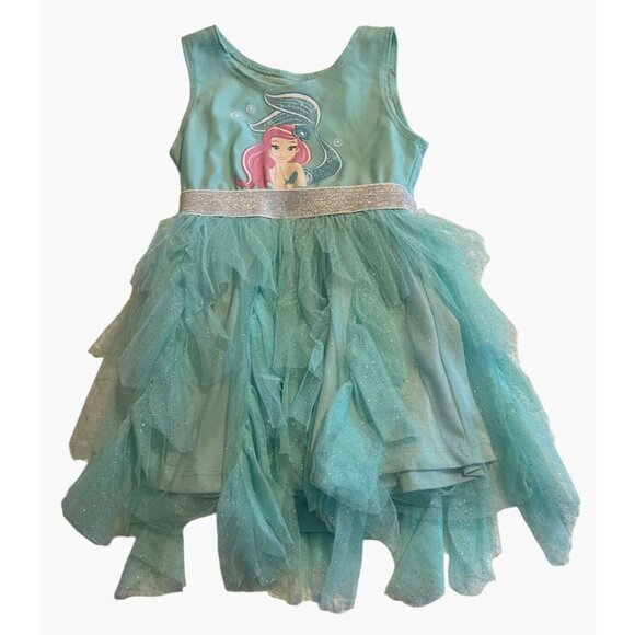 Disney Baby Ariel Mermaid Dress Infant Girls Size 18 months Tulle Skirt Twins Ex - Picture 1 of 6